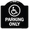 Signmission Parking With New Access Symbol Heavy-Gauge Aluminum Architectural Sign, 18" x 18", BW-1818-23407 A-DES-BW-1818-23407 - alternate 1